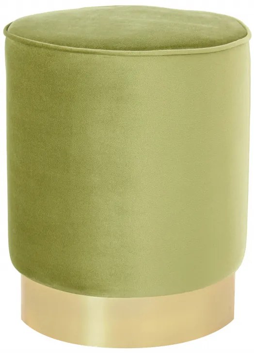Puf/ Taburet din catifea Nena verde
