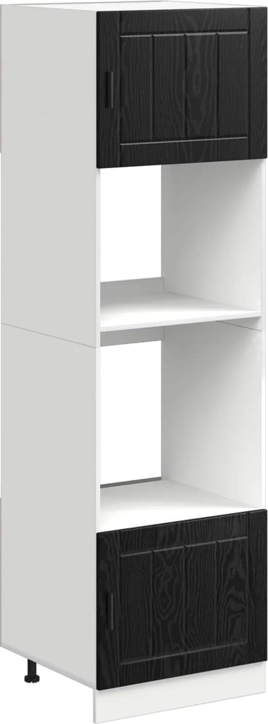 vidaXL Dulap de bucătărie Stejar Negru 60 x 57 x 207 cm Lemn compozit