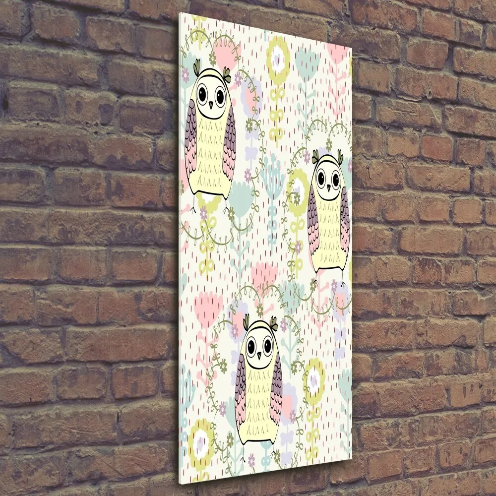 Tablou Printat Pe Sticlă Owls