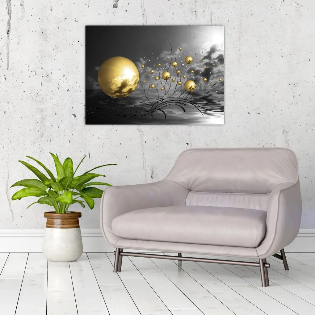 Tabloul bilelor în ocru (70x50 cm)