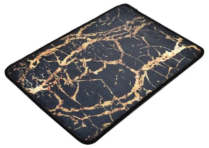 Covoraș de baie negru/auriu 60x40 cm Goldes - Foutastic