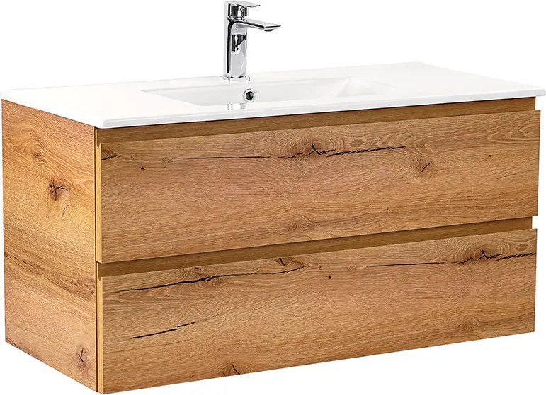 Vario Pull 100 dulap de bază cu chiuvetă stejar - stejar