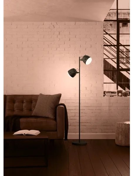 Lampadar Eglo 390048 UPANEMA 2xE27/28W/230V negru