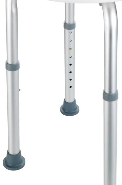 WENKO 1792921100 - Taburet SECURA, 45,5 x 45,5 cm, alb/argintiu/gri