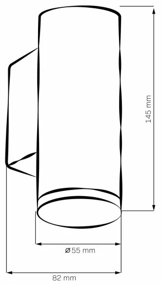 Spot de perete pentru baie TURYN 1xGU10/10W/230V IP44 negru
