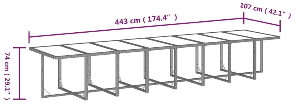 Set mobilier de gradina cu perne, 21 piese, negru, poliratan Negru, 20x fotoliu + masa, 1