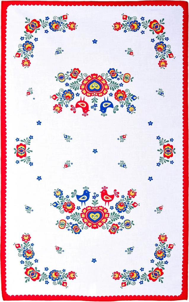 Șervet Folclor, roșu, 45 x 70 cm, set 3 buc.