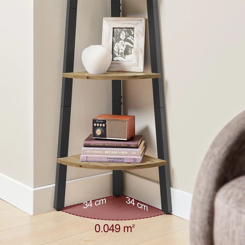 Raft de colt TAYLOR ARTISAN 4 polite, 125x34cm