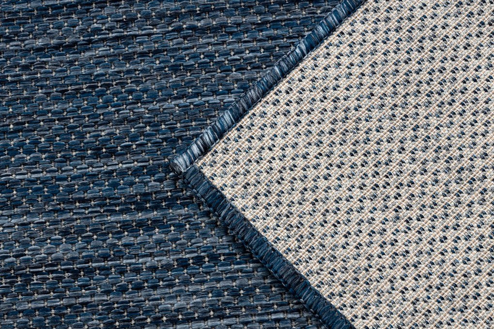Covor, traversa SISAL SION A5165A Melanj țesute plate albastru inchis