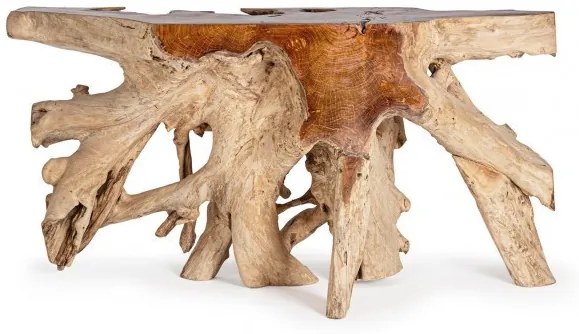 Consola finisaj natural din lemn de Teak, 150x45x80 cm, Lisandra Bizzotto