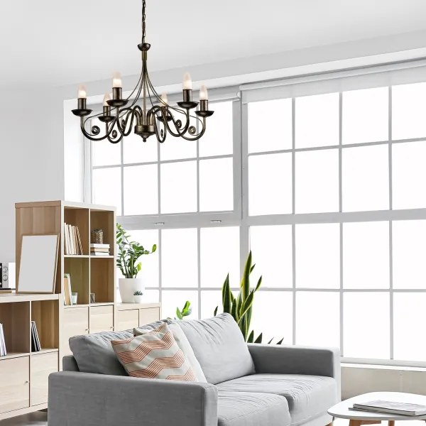 Lustră pe lanț DONATO 6xE14/40W/230V