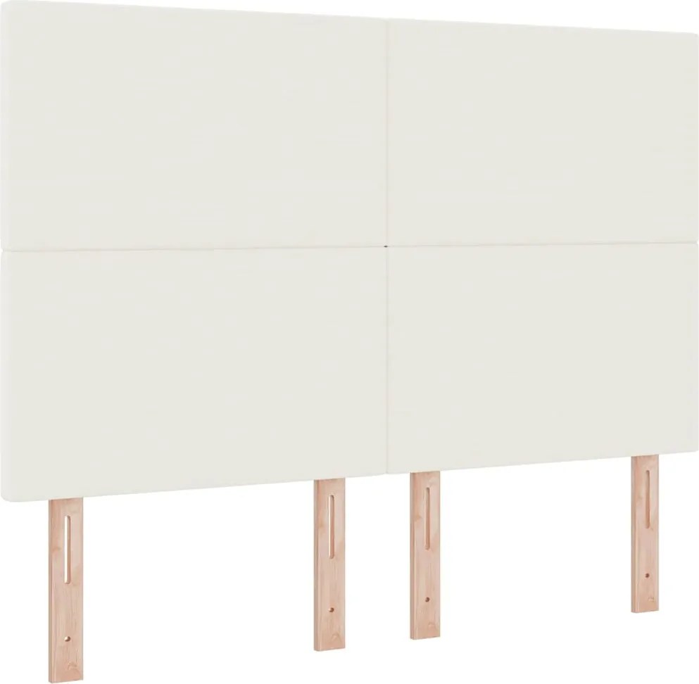 vidaXL Tăblie cap Crem 144 cm Țesătură din corduroy
