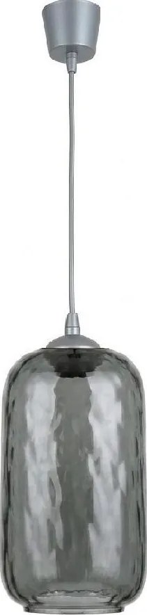 Brilagi - Lustra LED suspendată pe cablu R GLASS 1xE27/60W/230V pr. 14 cm argintiu/gri fumuriu