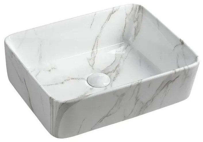 Sapho - Lavoar pe blat DALMA 47,5 x 37,5 cm, ceramică/Carrara