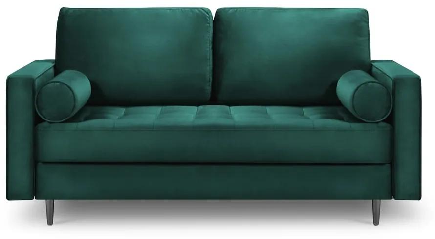 Canapea din catifea Milo Casa Santo, 174 cm, verde petrol