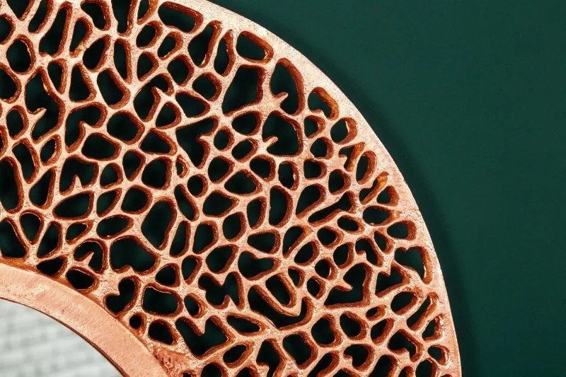 Oglinda de perete decorativa Leaf 110cm L, cupru