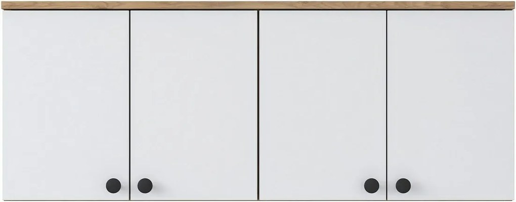 Dulap de perete Bany Walnut and White