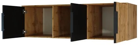 Suprastructură dulap Lenona Lux D3 (Stejar wotan + Negru) . 1104482