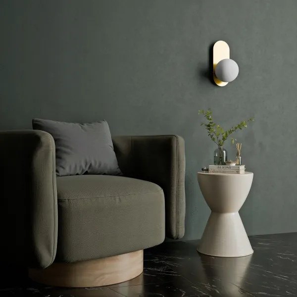 Aplica de perete 1xE27/40W/230V auriu/alb