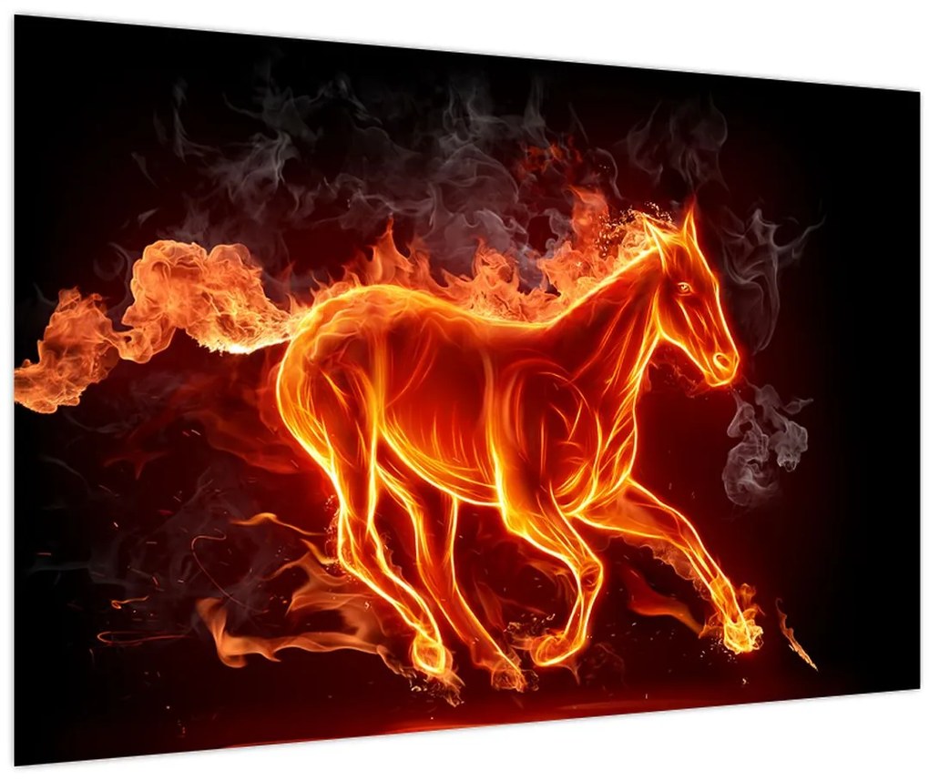 Tablou - Cal în flăcări (90x60 cm)
