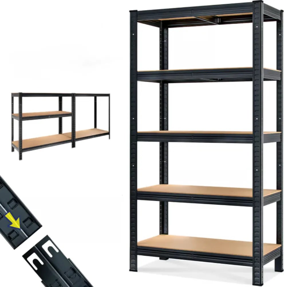 Raft cu capacitate mare HEAVY, max. 875kg, 90x40x180cm, negru Jurhan