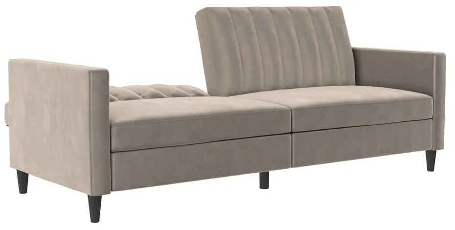 Canapea gri deschis cu tapițerie din catifea 207 cm Celine – Støraa