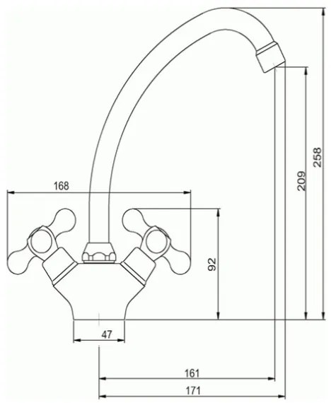 Baterie pentru chiuvetă Novaservis TITANIA RETRO, crom lucios