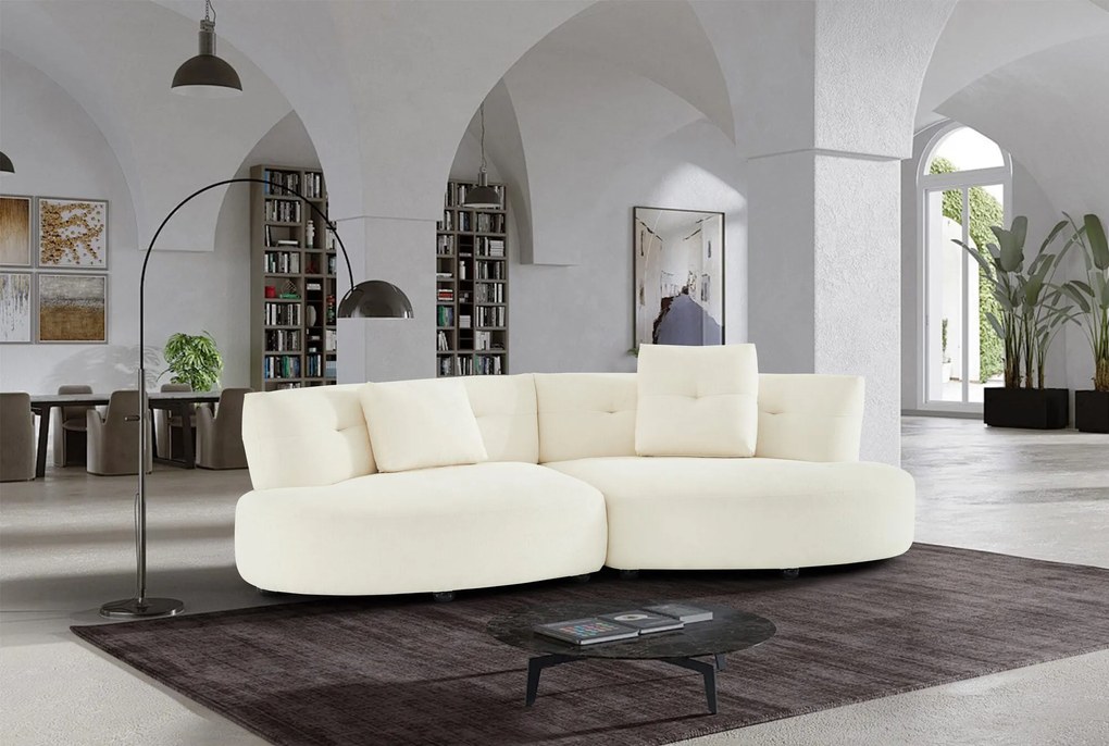 Canapea semirotunda dumonde cu șezut confortabil din spumă HR Vineto 280x140 cm