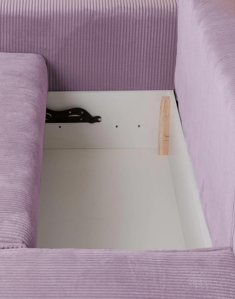 Canapea extensibila cu colt bilateral Culoare Roz, SMART