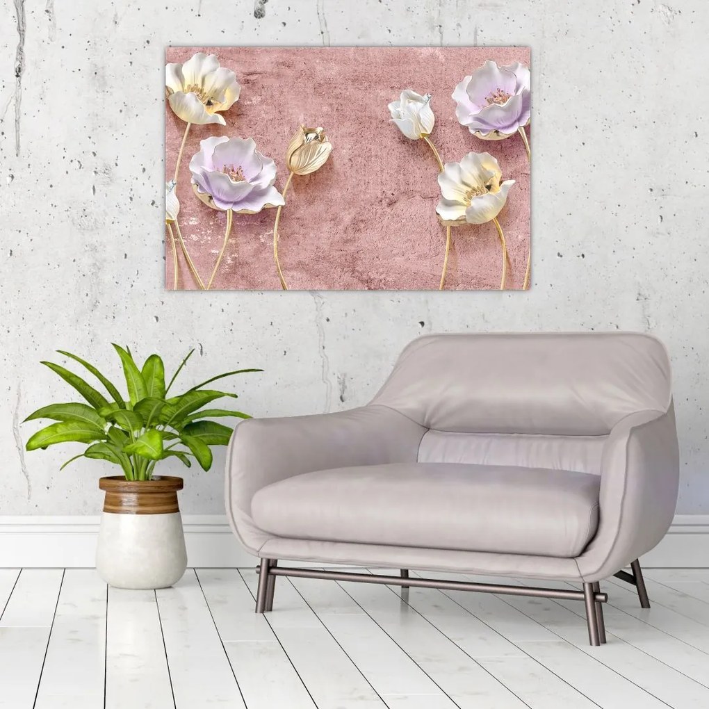 Tablou cu flori (90x60 cm)