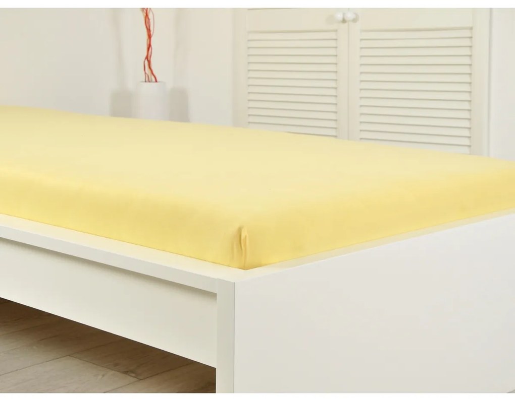 Cearșaf de pat jersey 4Home Ideal galben , 90 x 200 cm, 90 x 200 cm