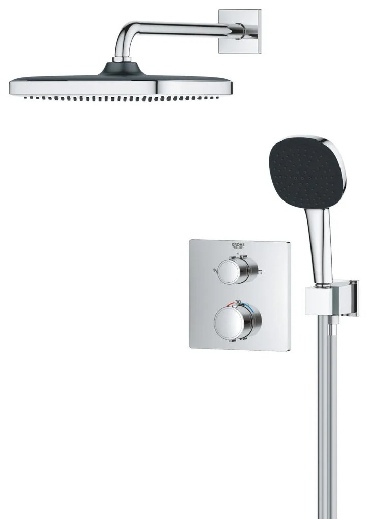 Grohe Vitalio Comfort set de dus ascuns cu termostat da StarLight Chrome 34882000