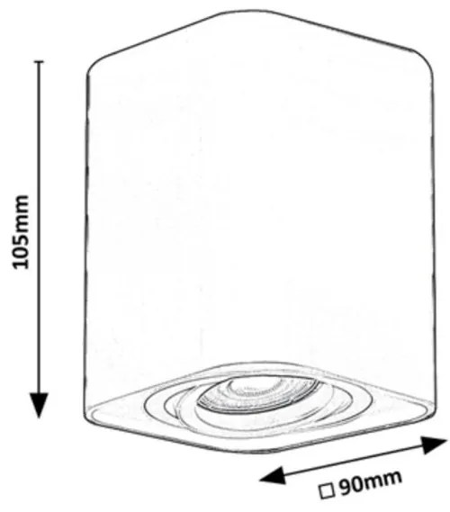 Spot aplicat design minimalist Kobald alb mat