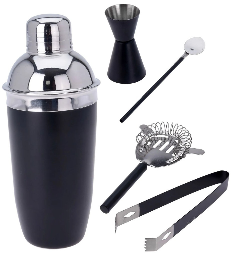 Shaker barman cu accesorii, 5 elemente