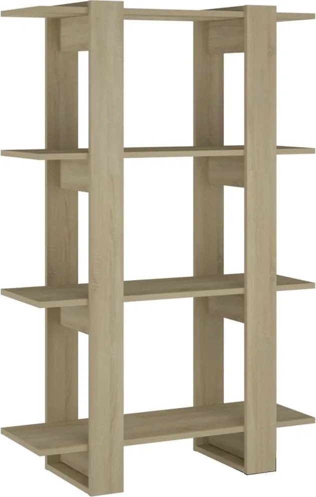vidaXL Bibliotecă/Separator cameră, stejar sonoma, 80x30x123,5 cm