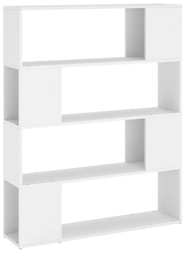 809188 vidaXL Bibliotecă/Separator cameră, alb, 100x24x124 cm