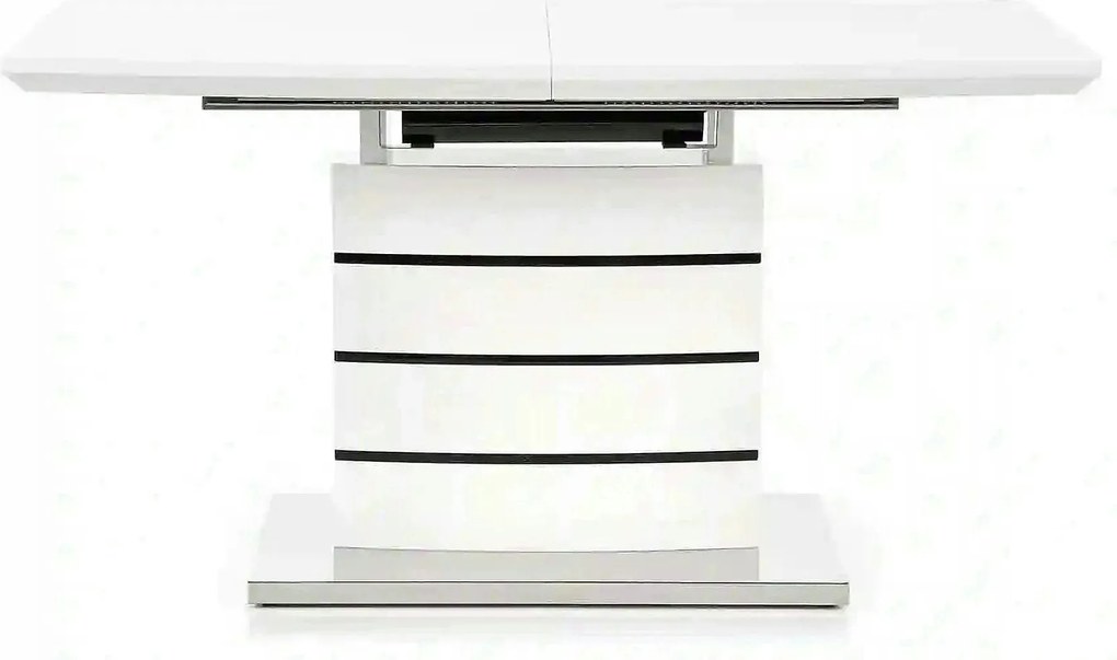 Masa alba dreptunghiulara NORD, extensibila, alb, 140/180x80x76 cm