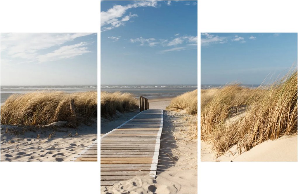 Tablou - Plaja cu nisip de pe insula Langeoog, Germania (90x60 cm)