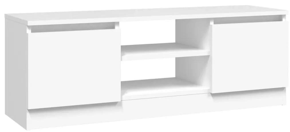 Comodă tv cu ușă, alb, 102x30x36 cm