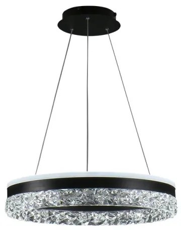 Lustră LED dimabilă pe cablu LED/80W/230V 3000-6500K negru + telecomandă