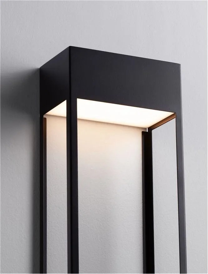 Aplica LED iluminat ambiental perete exterior IP65 MOBY negru