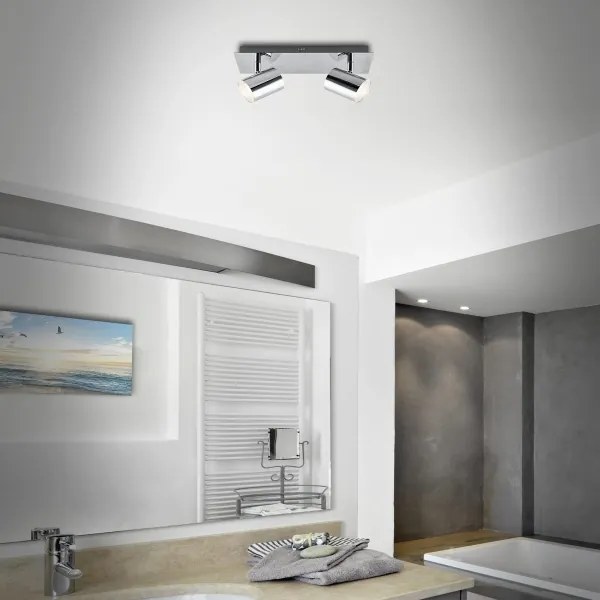 Briloner 2731-028 - Aplică de baie BANYO 2xGU10/5W/230V crom lucios