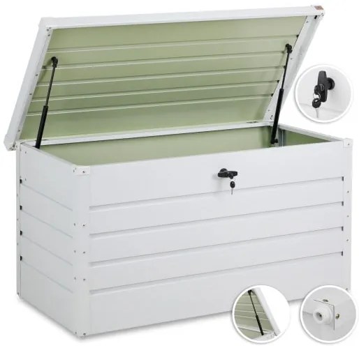 Deuba Cutie de depozitare metalica 120x62x63 cm - alba