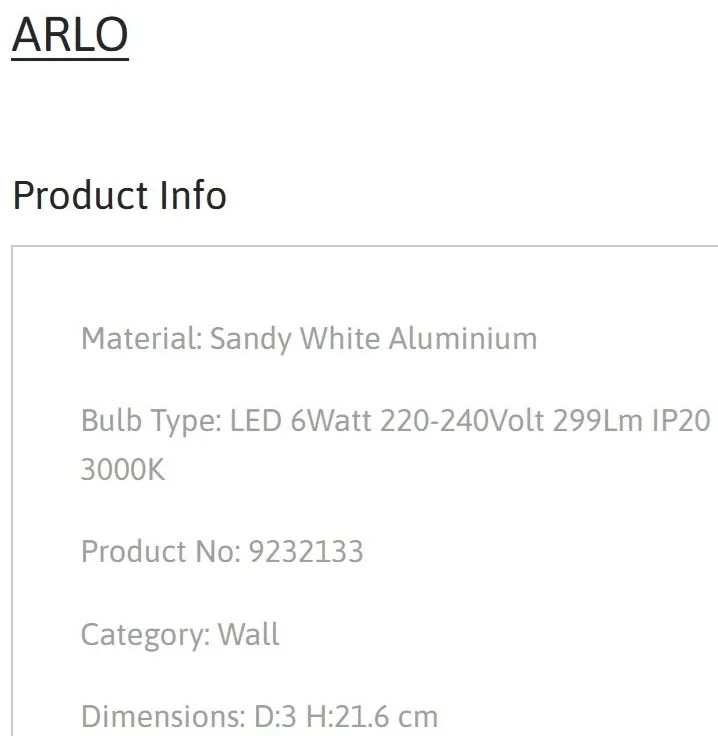 Aplica Spot LED directionabil stil minimalist ARLO alba, NVL-9232133