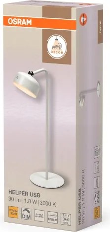 Osram - Lampă LED de birou reîncărcabilă, dimabilă, 3 în 1 DECOR HELPER LED/1,8W/5V albă