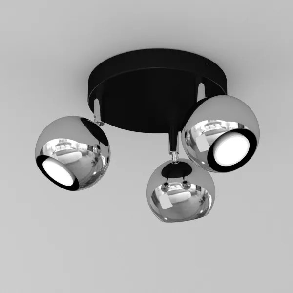 Spot COMET 3xGU10/8W/230V negru/crom lucios