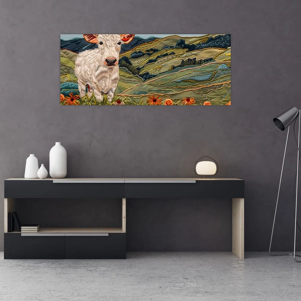 Tablou - Imitație de motiv tricotat (120x50 cm)