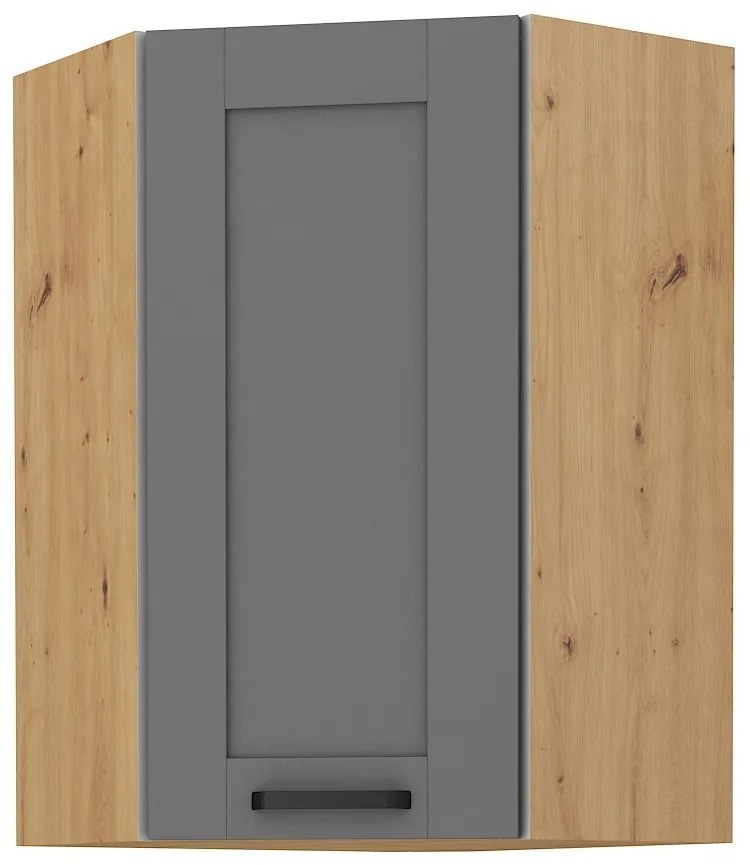 Dulap superior de bucătărie de colț Lucid 58 x 58 GN 90 1F (Stejar artisan + dustgrey). 1045601