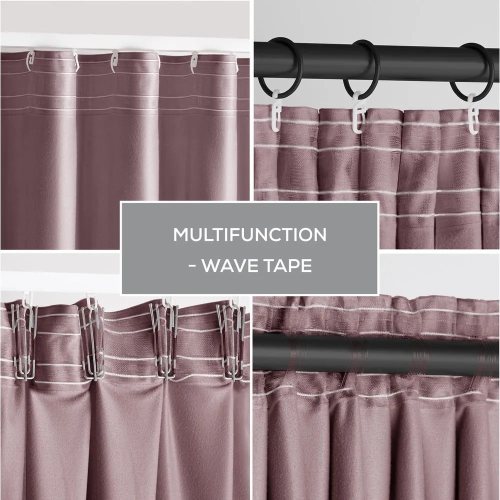 Draperie maro deschis dimout (semi-opacă) din catifea 140x270 cm Pleat – Restilo