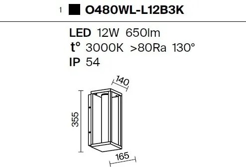 Aplica de perete LED iluminat exterior IP54 Expo